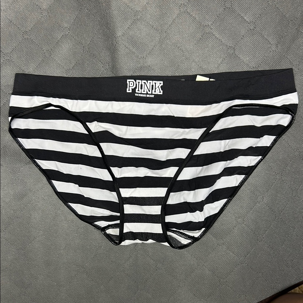 Victoria's Secret PINK Black and White Striped Bikini